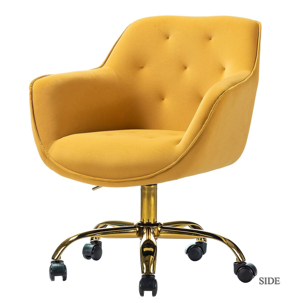 Black Swivel Task Chair with Tufted Back D340