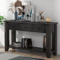 Black 3 Drawer Console Table with Shelf S251