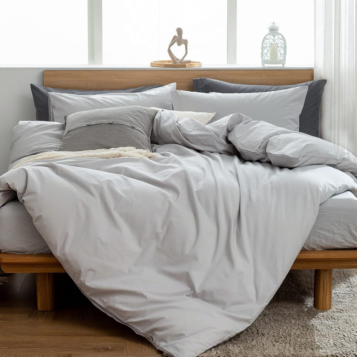 Queen 3 PCs Percale Cotton Duvet Cover Set O307