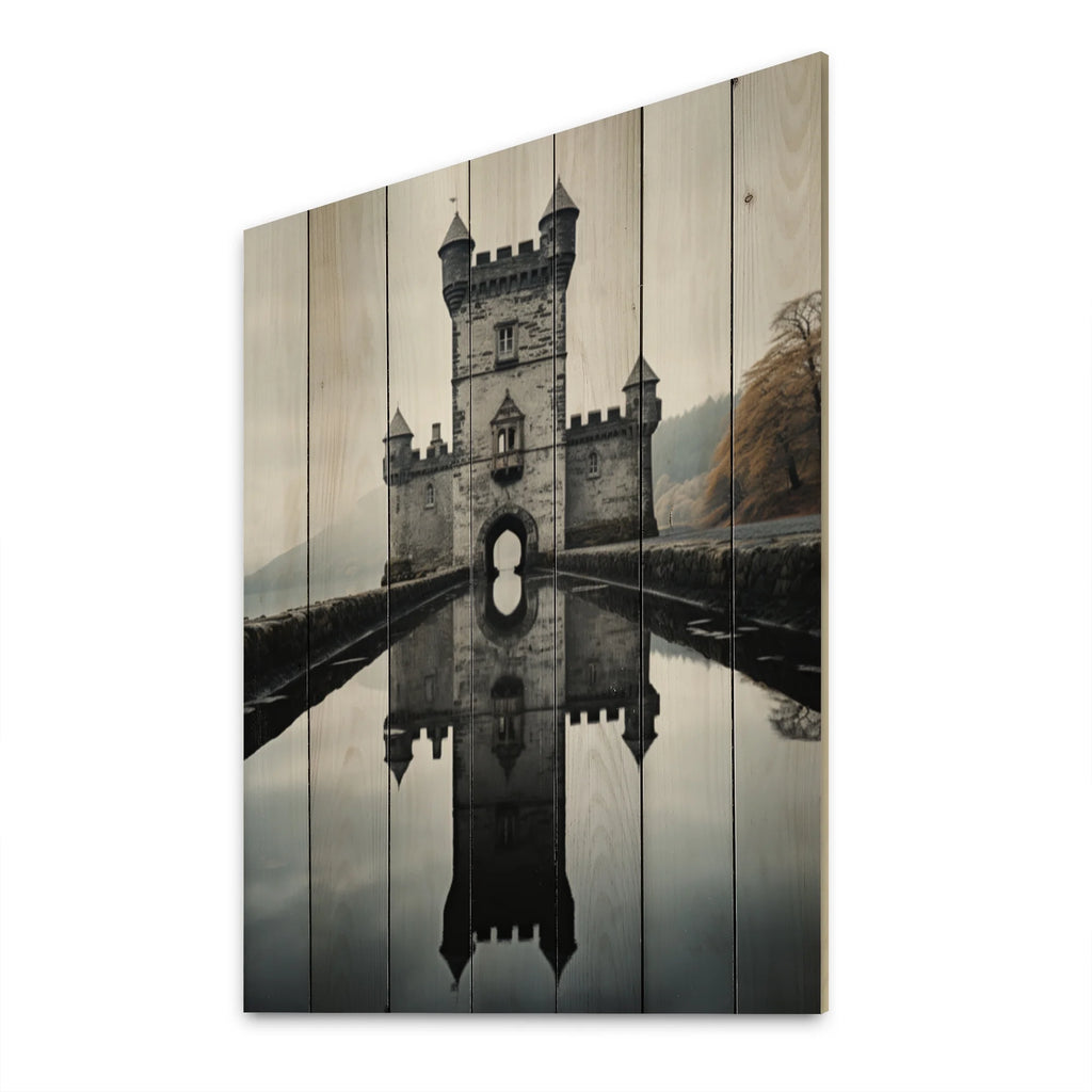 Natural Pine Wood Cityscapes Print R697189