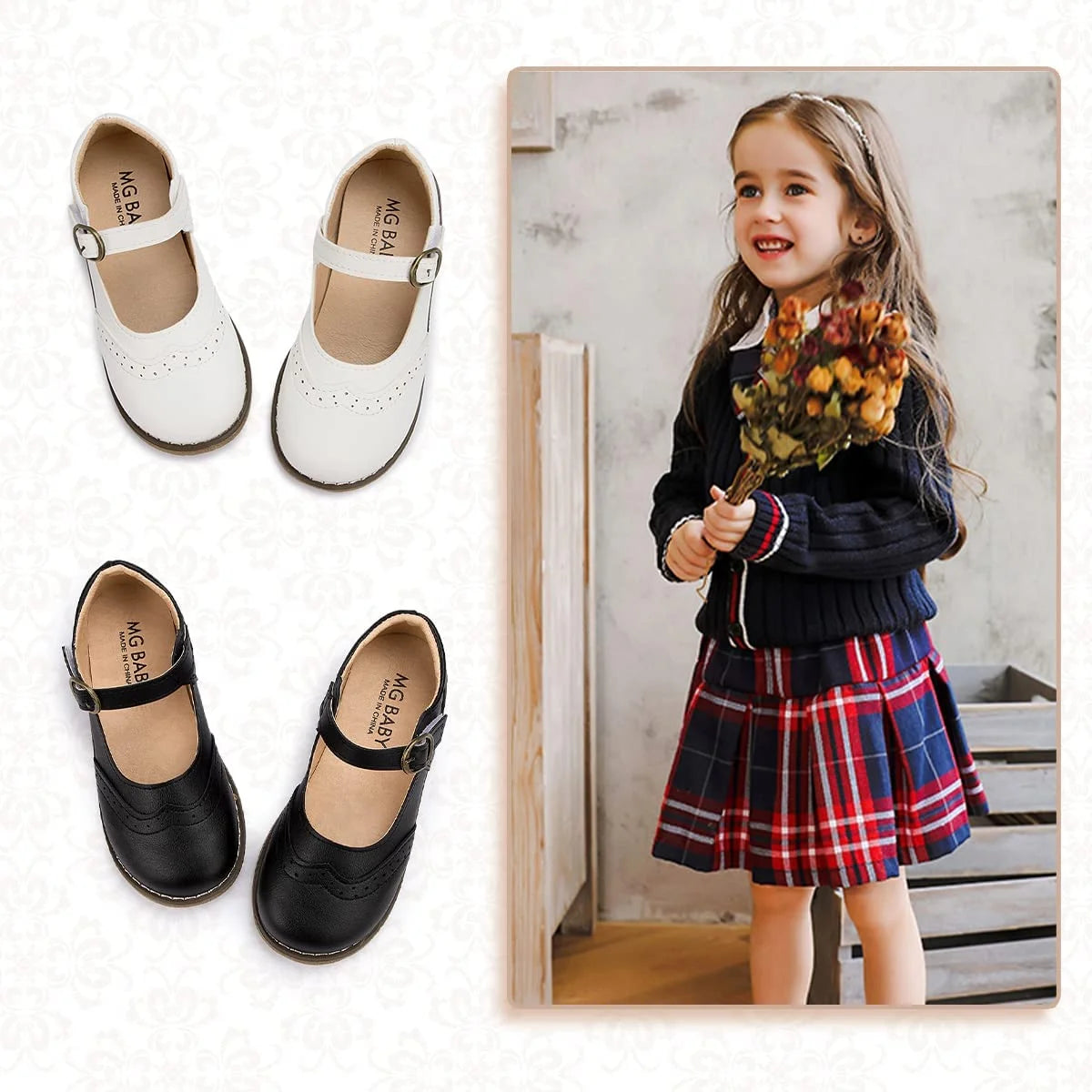 Mary Jane Ballet Flats Shoes with Bowknot F238612
