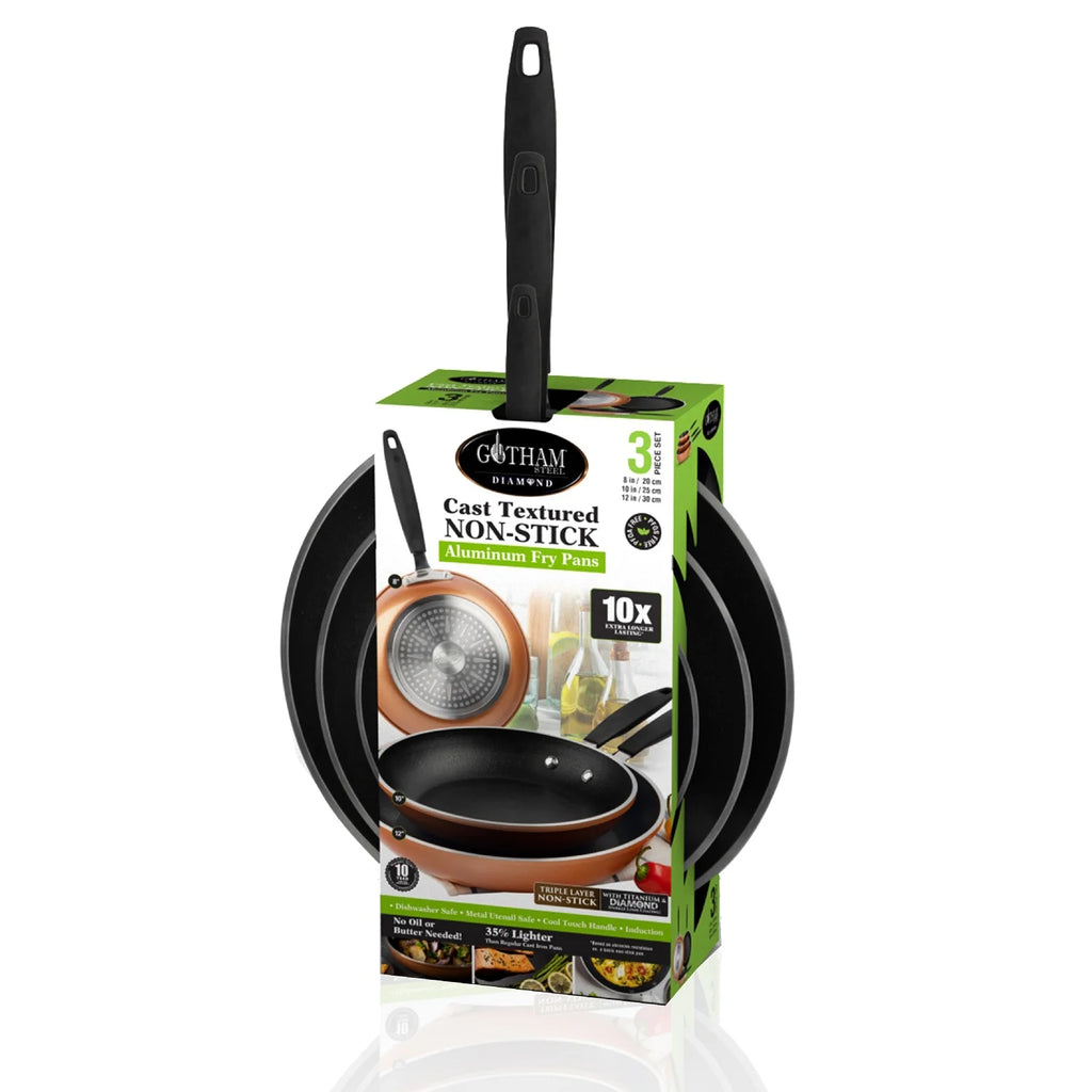 3-Piece Copper Nonstick Frying Pan Set F511
