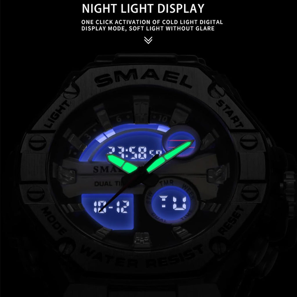 Waterproof Military Tactical Sports Wrist Watch with Led Luminous L37835