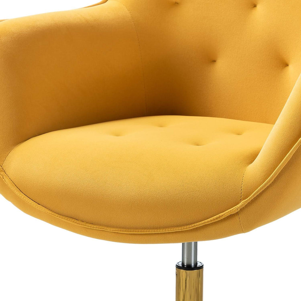 Black Swivel Task Chair with Tufted Back D340