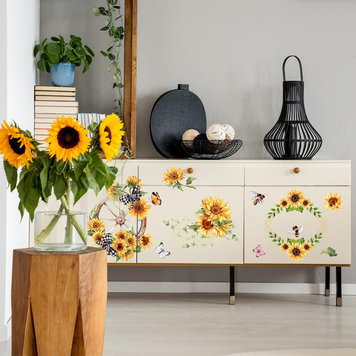 Sunflower Rub on Transfer Stickers for Furniture B674171