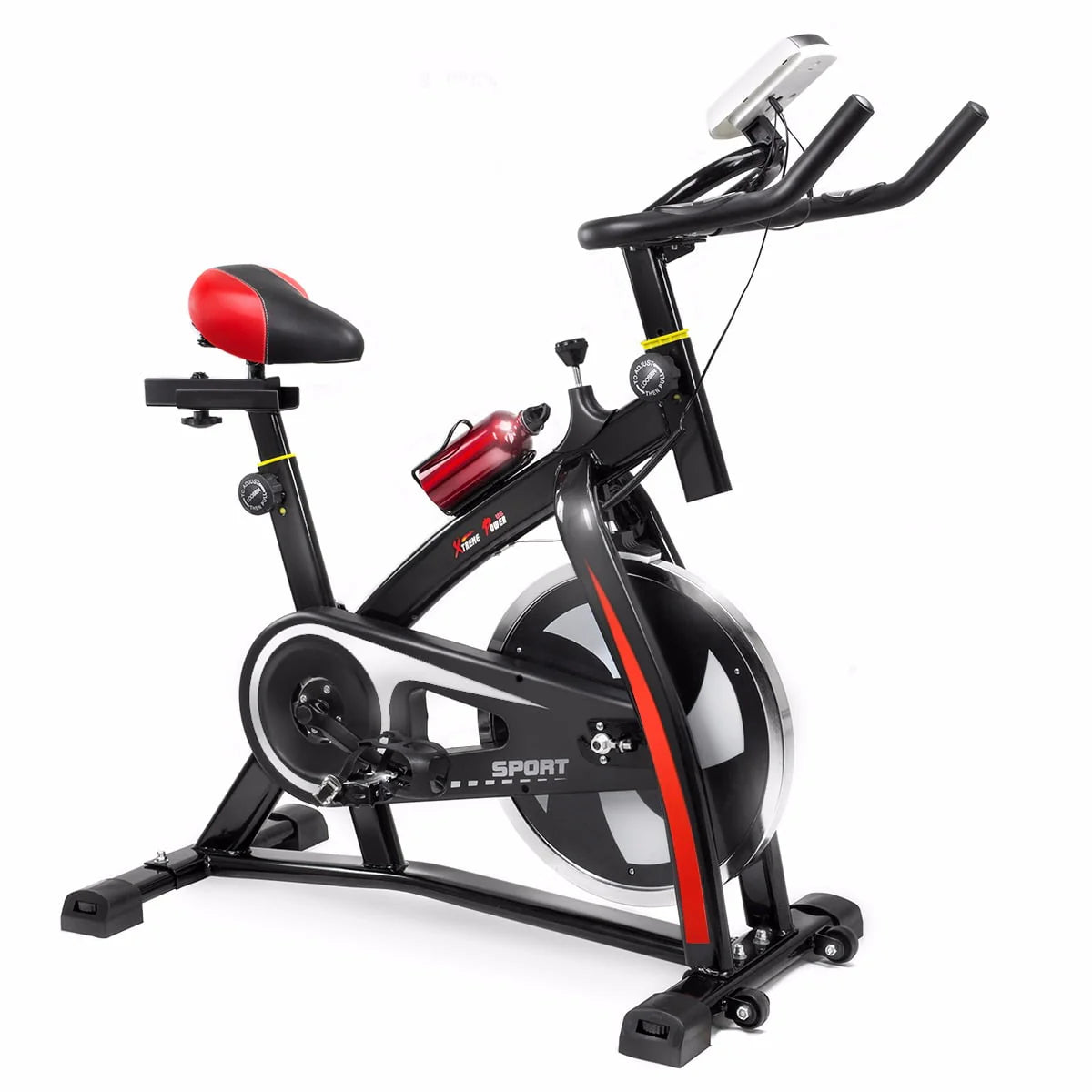 Blue Stationary Exercise Bike with Bottle Holder K53384