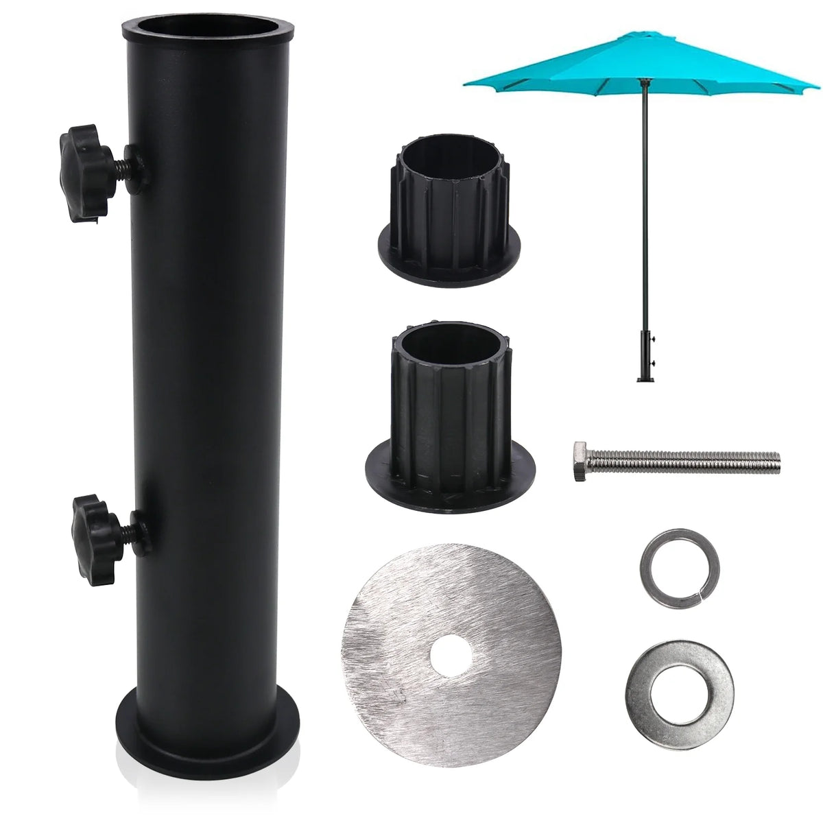 Black Granite Umbrella Tube Holder Q63443