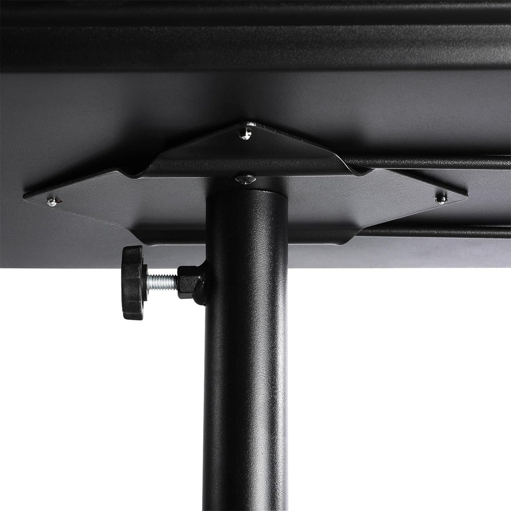 Black Rolling Aluminum Utility Cart with 5 Casters E3412