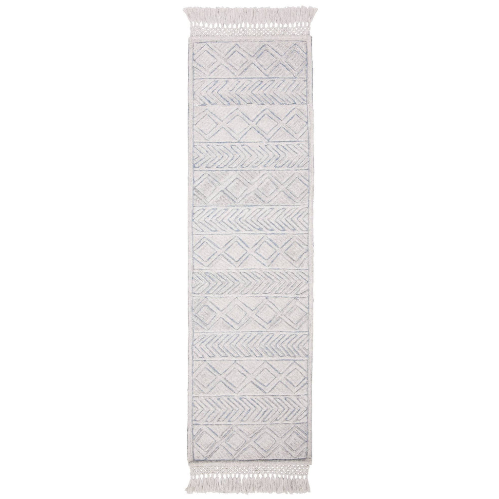 Ivory and Blue Runner F2199
