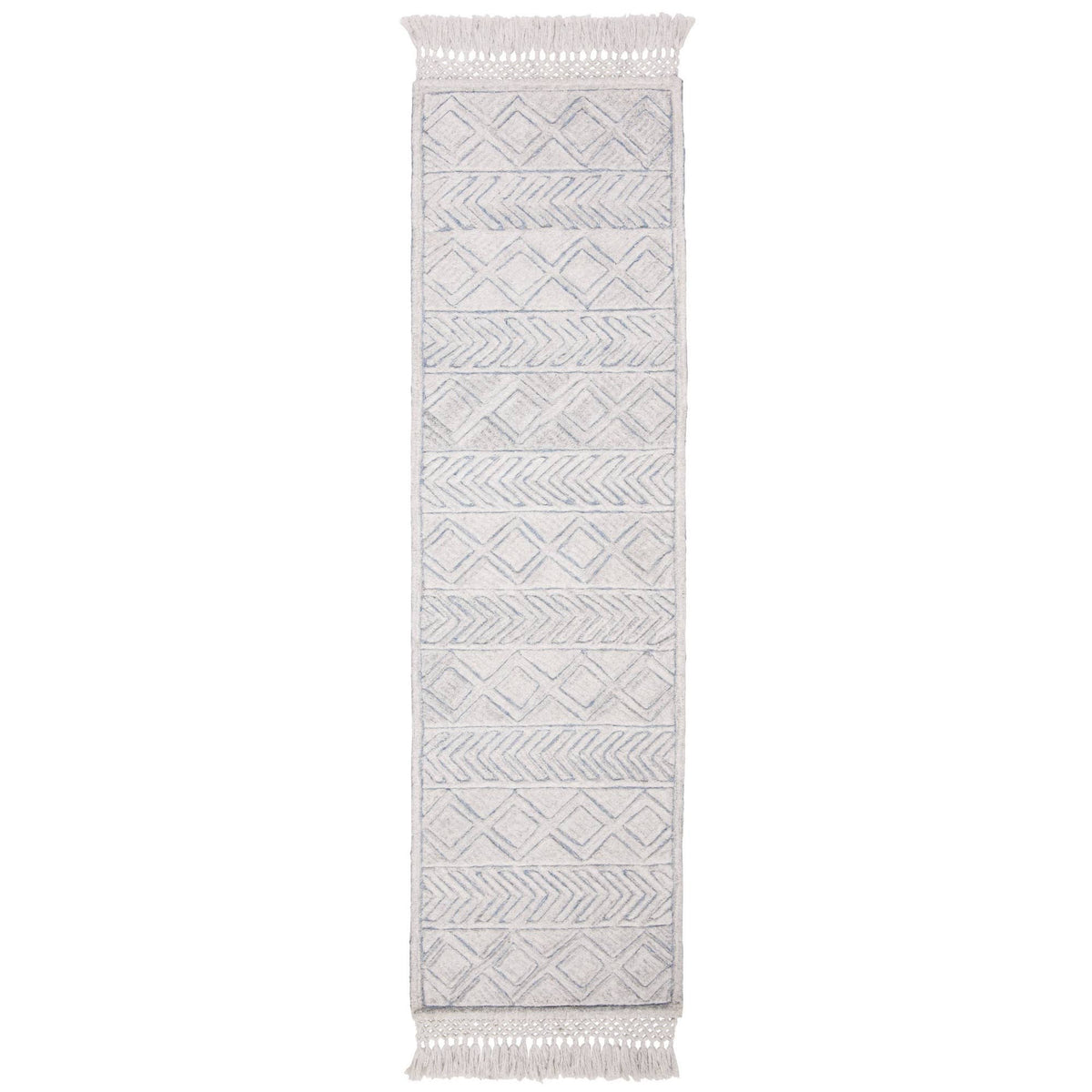 Ivory and Blue Runner F2199
