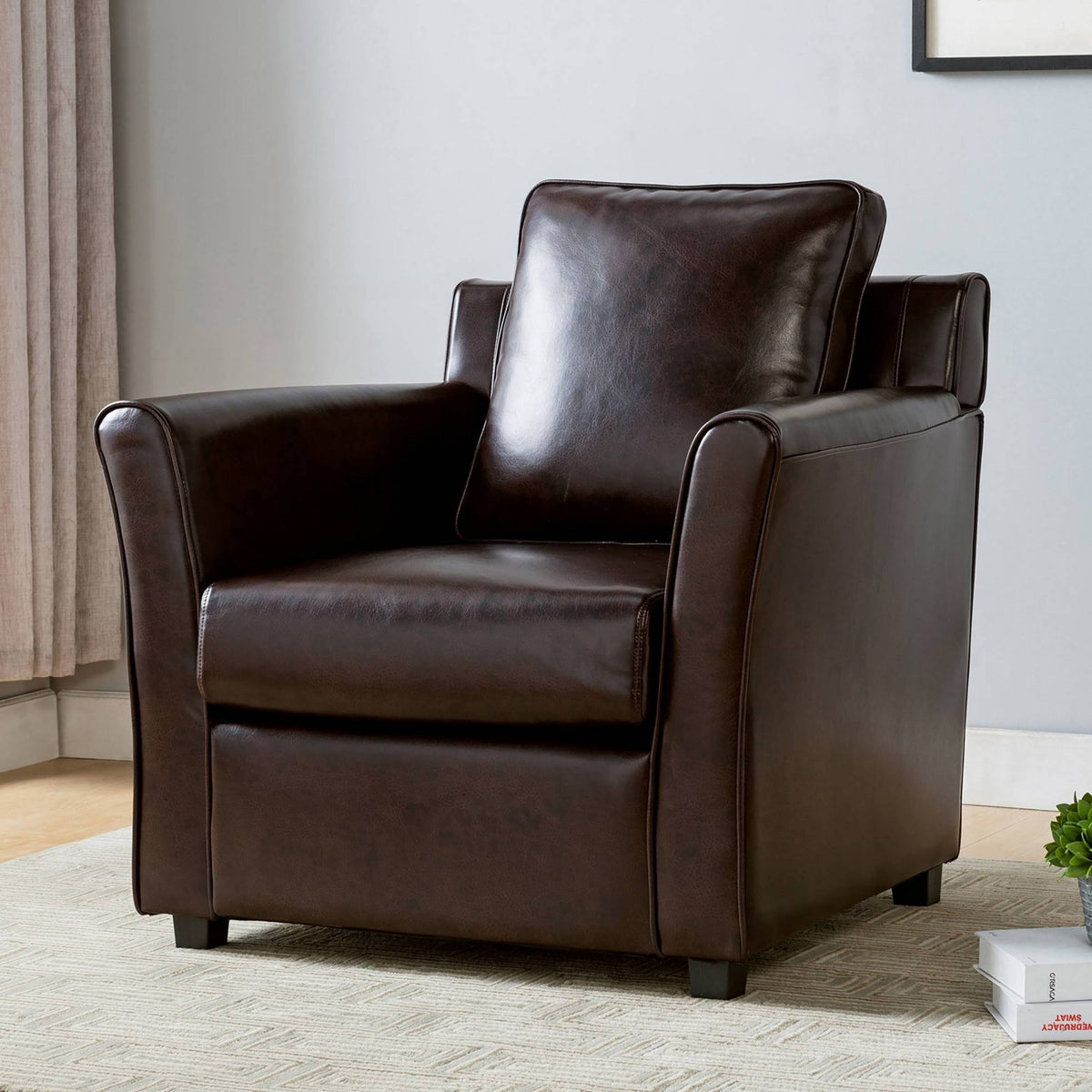 Upholstered Accent Chair Brown N5291