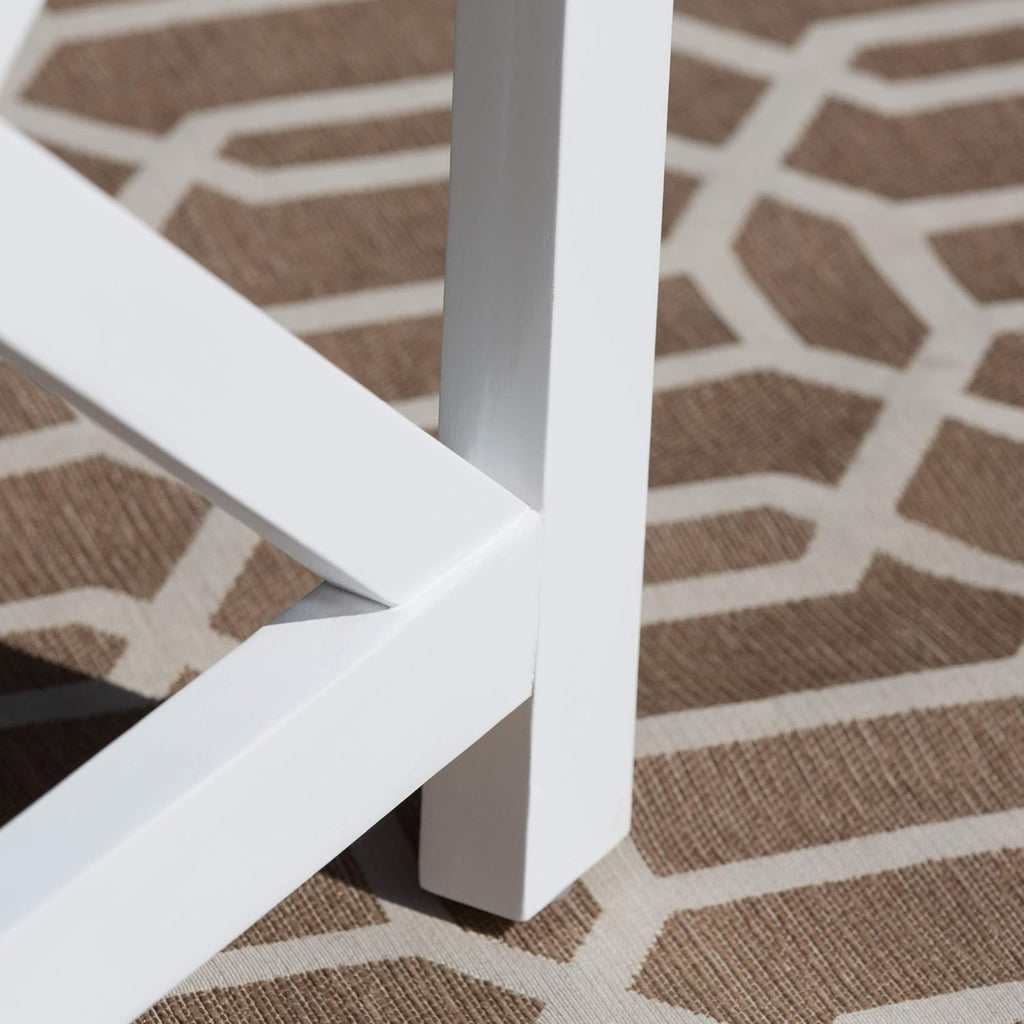 Pu White/Dark Oak Acacia Wood End Table B705585