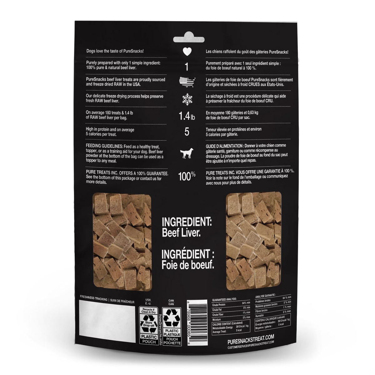 Beef Liver Freeze Dried Dog Treats 6.98 oz T4594