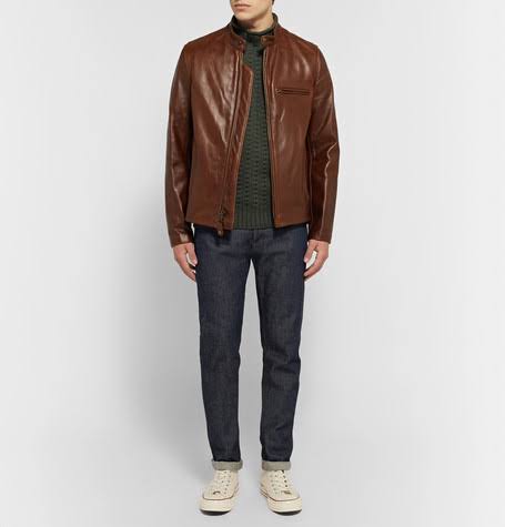 Brown Leather Jacket B4888