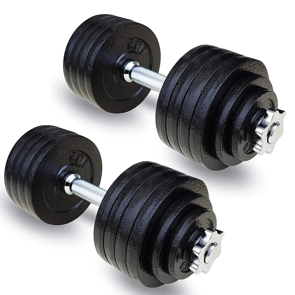 105 lbs Adjustable Cast Iron Dumbbells Set P666