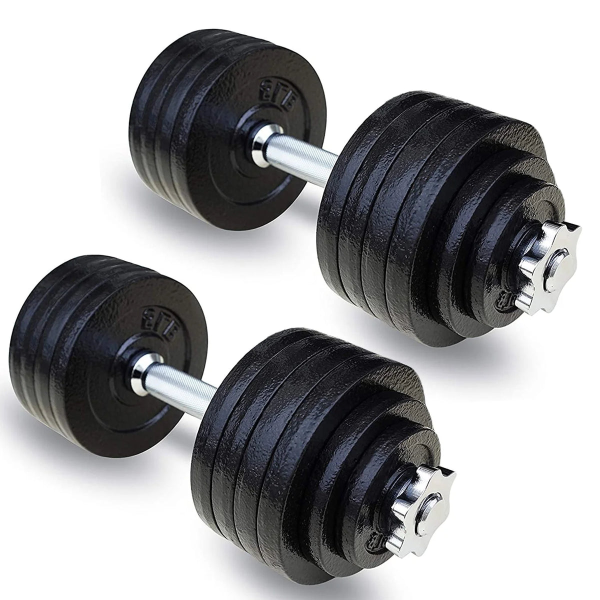 105 lbs Adjustable Cast Iron Dumbbells Set P666