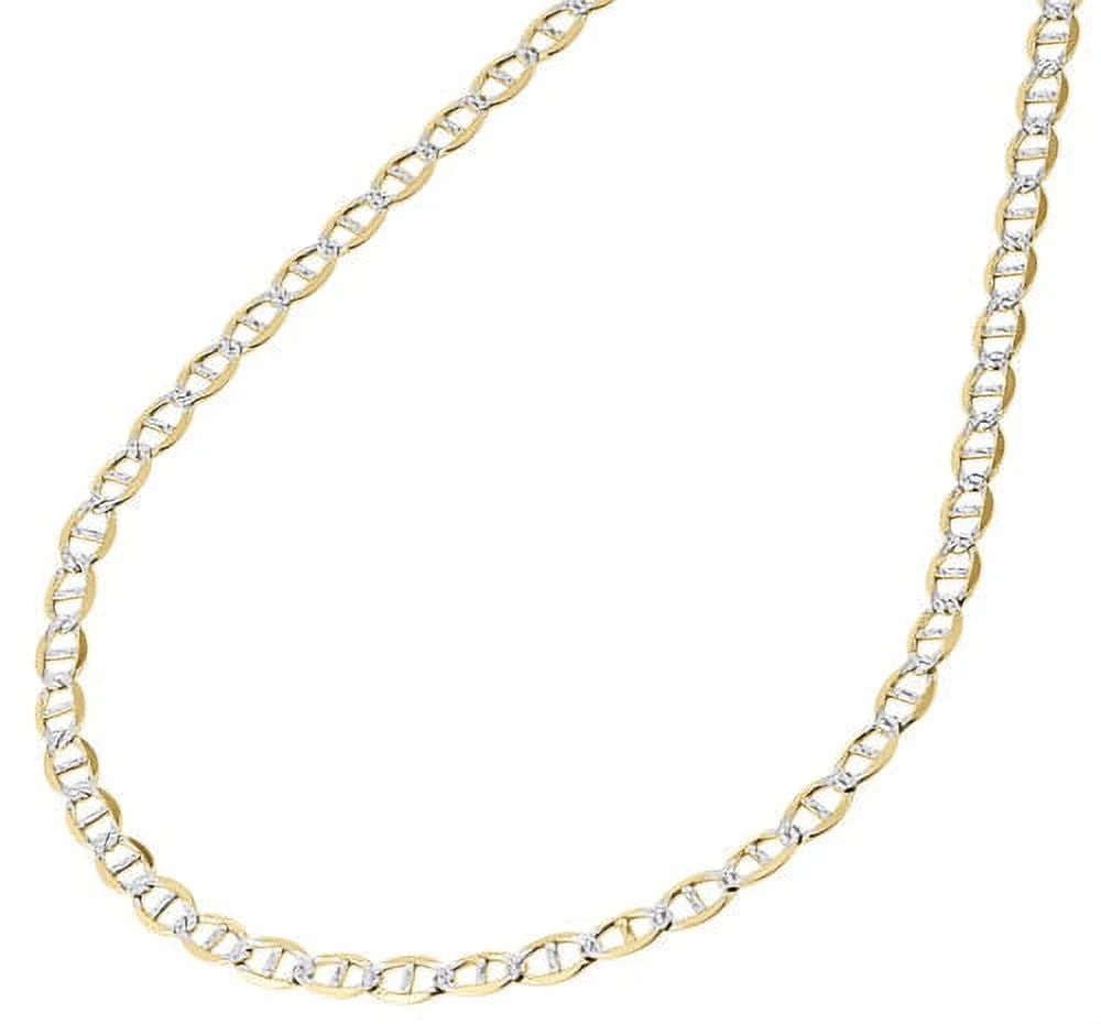 10K Yellow Gold Mariner Chain Necklace 16 Inches H334