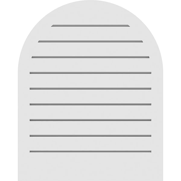Round Top Surface Mount PVC Gable Vent with Brickmould L2723