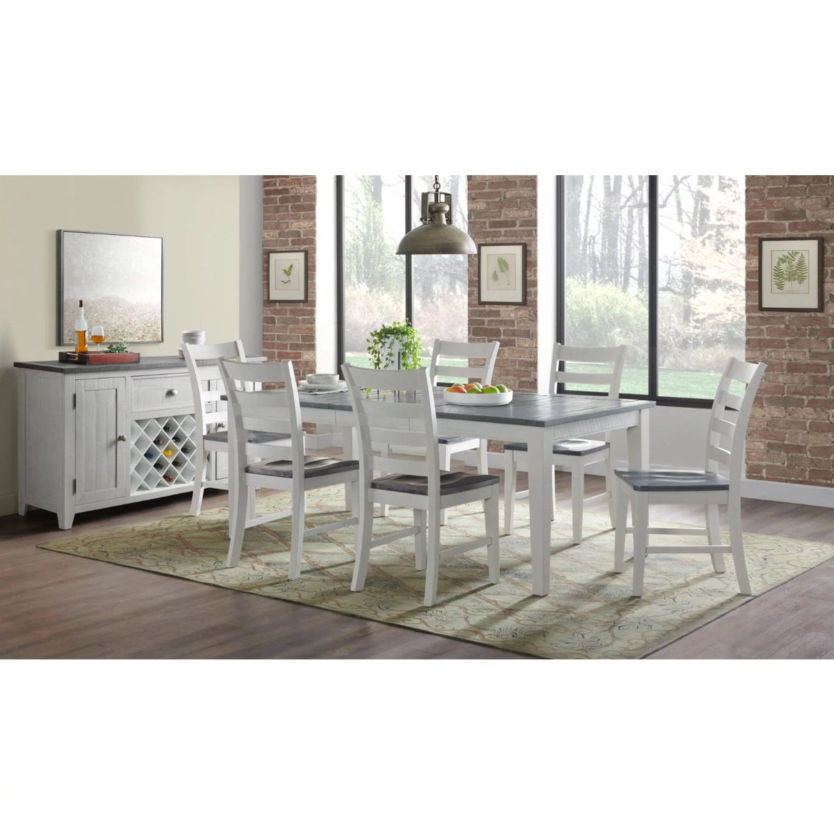 White Solid Wood Dining Chair Set of 2 C170236