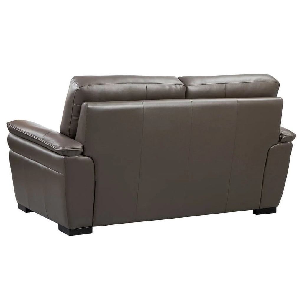Taupe Italian Leather Loveseat F86021