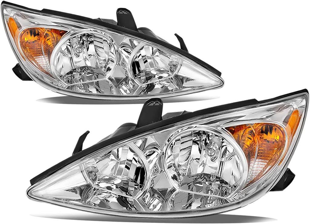 Headlight Assembly for 2002 2003 2004 Toyota Camry Black Housing K78621