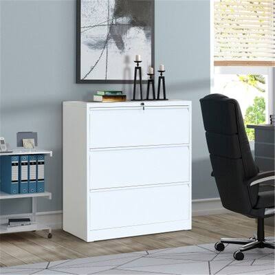 White 3-Drawer Lateral Filing Cabinet R39851