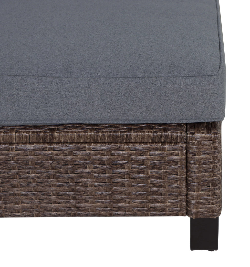 Gray Outdoor Chaise Lounge Chair D683