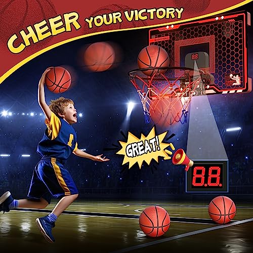 Indoor Basketball Hoop with LED Light and Scoreboard T11691