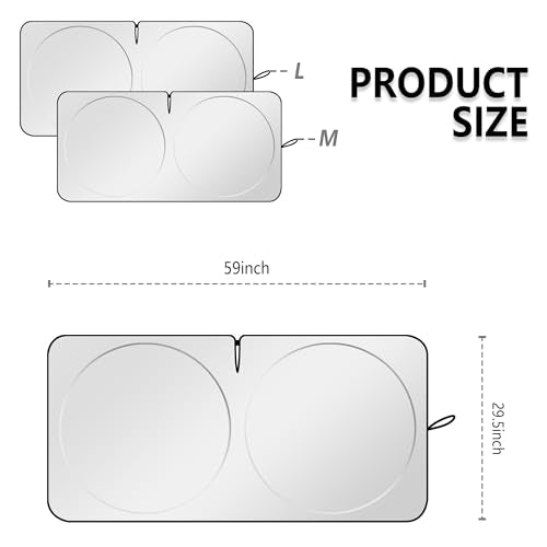 Car Sun Shade Windshield with Opening L49147