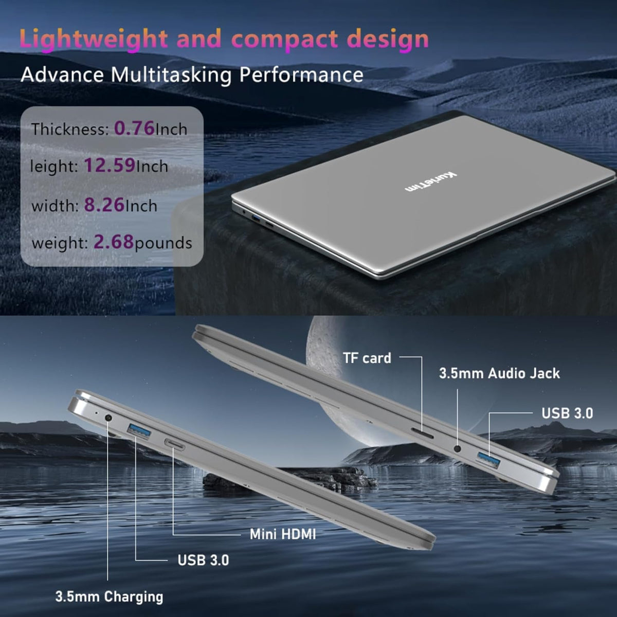 14.1 inch 1080P FHD Laptop Computer with 8GB DDR4 256GB SSD Quad-Core Intel Celeron J4105 B20169