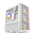 High-Airflow Mid-Tower ATX PC Case with Tempered Glass Side Panel O8586