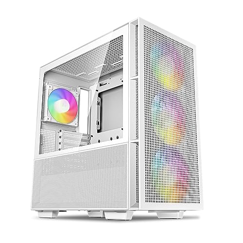 High-Airflow Mid-Tower ATX PC Case with Tempered Glass Side Panel O8586