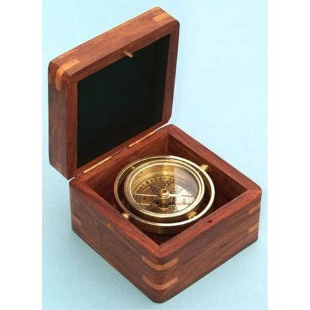 Boxed Brass Compass W7562