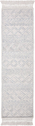 Ivory and Blue Runner F2199
