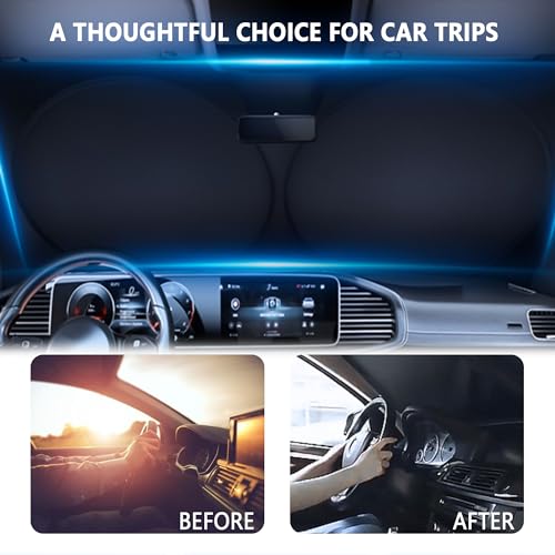 Car Sun Shade Windshield with Opening L49147