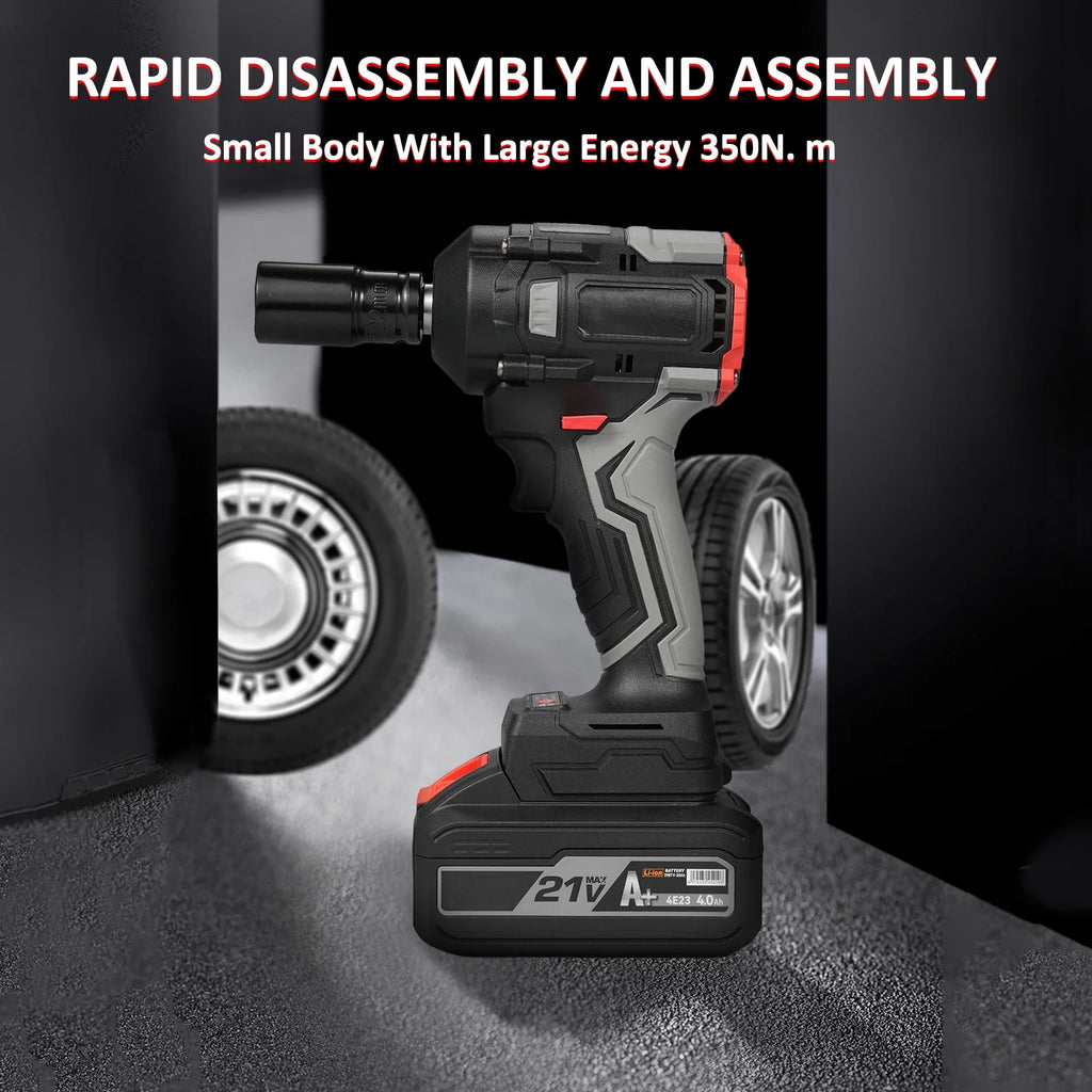1/2 Inch 21v Electric Wrench with 4.0ah Battery and 17pcs Y618096