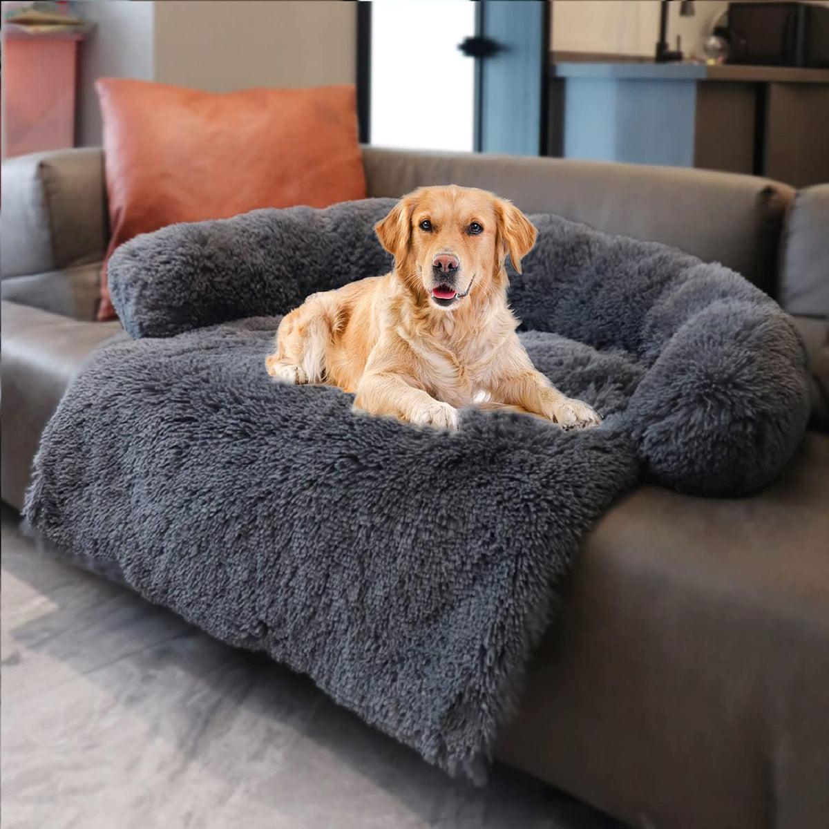 Light Brown Memory Foam Pet Couch Protector K959614