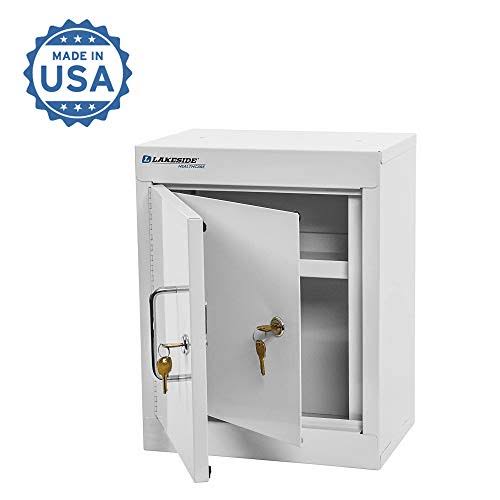 Beige Double Door Locking Cabinet with Adjustable Shelf E21057