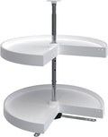 White 32-Inch 2-Shelf Lazy Susan Cabinet Organizer S769