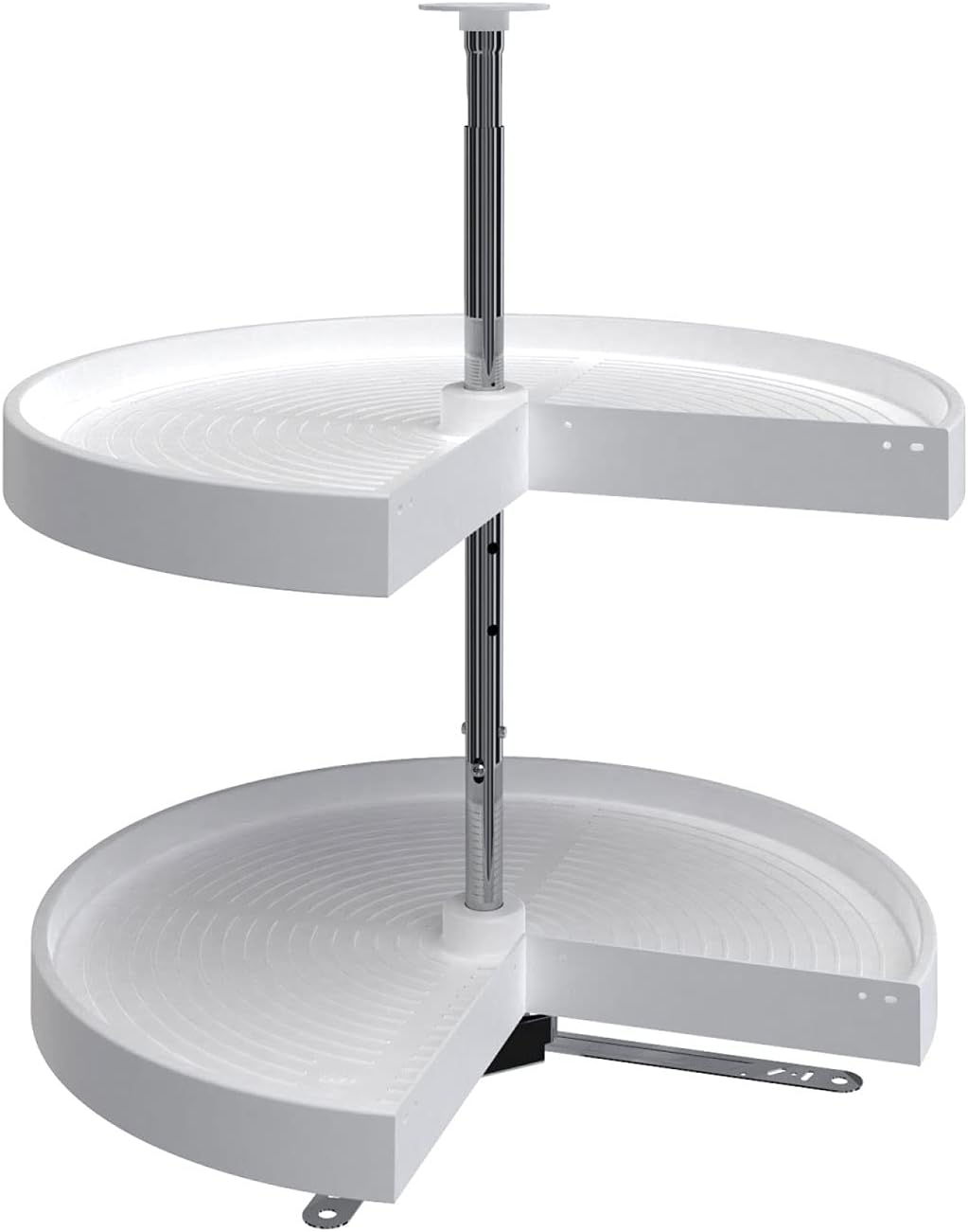White 32-Inch 2-Shelf Lazy Susan Cabinet Organizer S769
