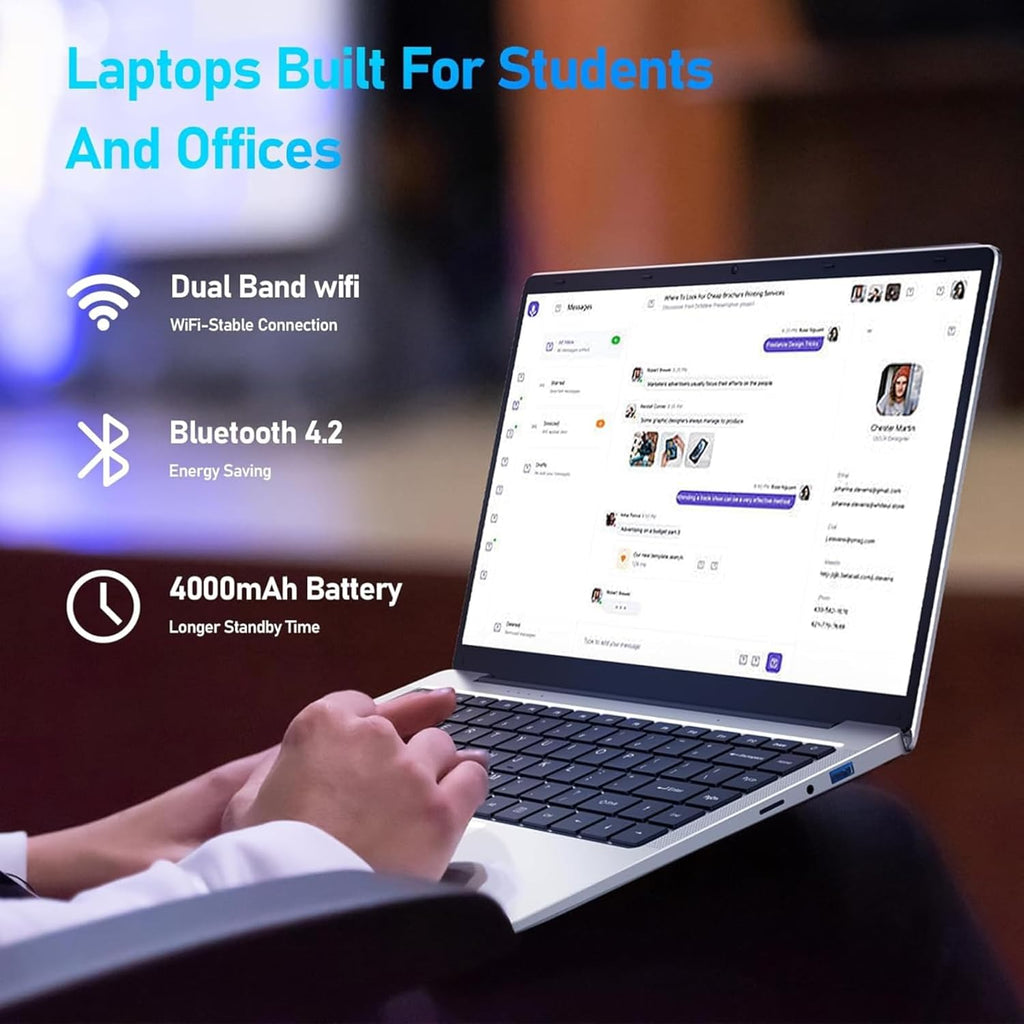 14.1 inch 1080P FHD Laptop Computer with 8GB DDR4 256GB SSD Quad-Core Intel Celeron J4105 B20169