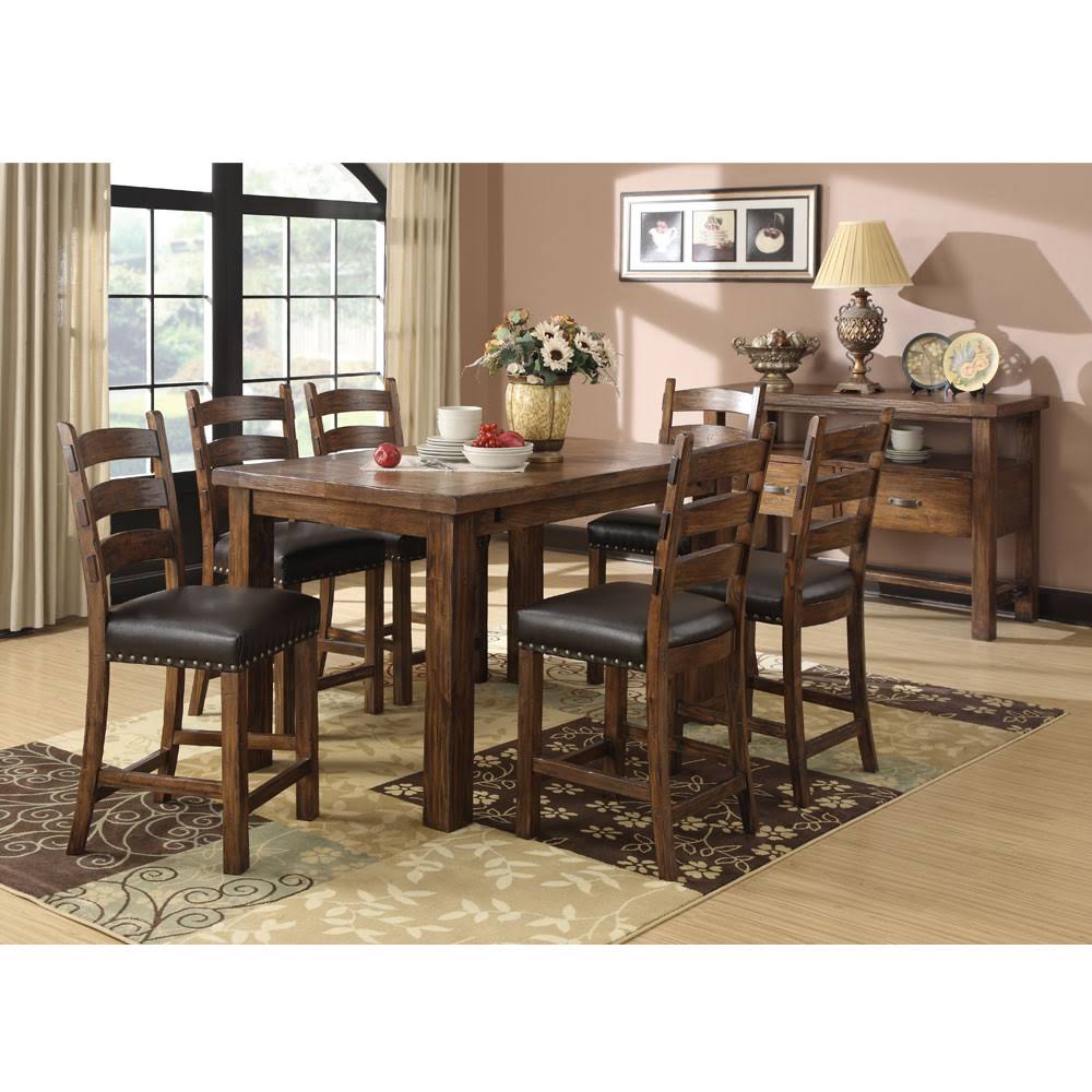 Brown Bonded Leather Upholstered Barstool, 2 Pack C61535