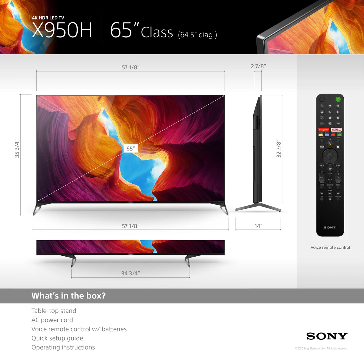 65" 4K Ultra HD HDR Smart LED TV H242334