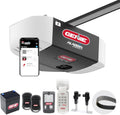 Smart Garage Door Opener with WiFi and Battery Backup, Black/White V2234