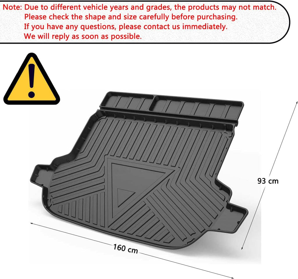 Black TPO Cargo Trunk Tray Floor Mats Protector S492751
