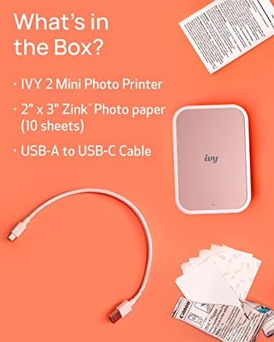 Mini Photo Printer, Pure White O820