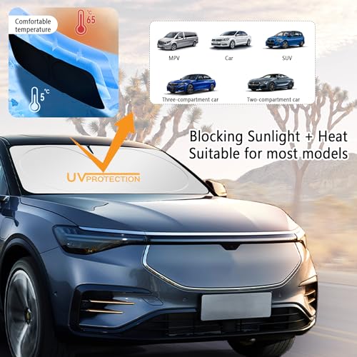 Car Sun Shade Windshield with Opening L49147