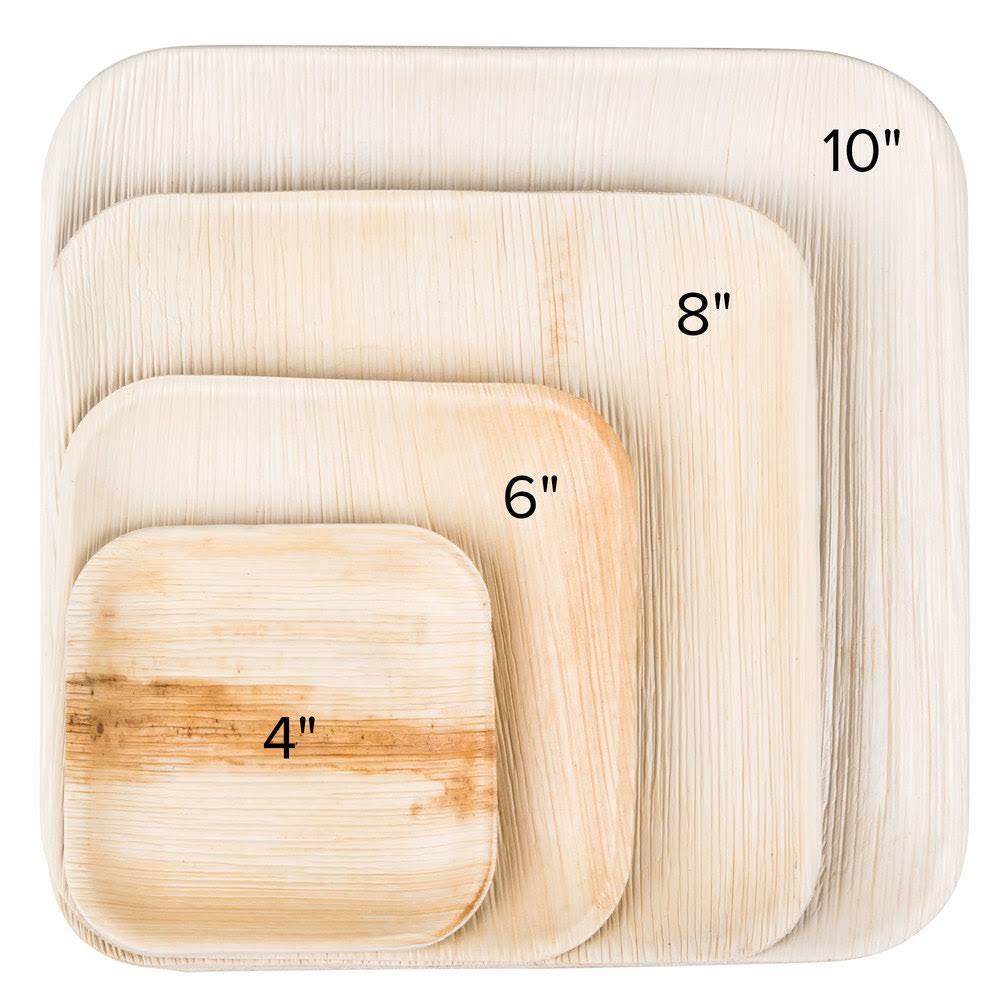 6x22 Square Palm Leaf Plate 100-ct Case B80392