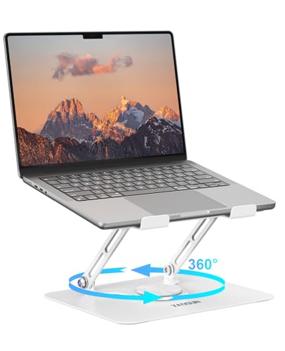 White 360° Rotating Laptop Stand F619