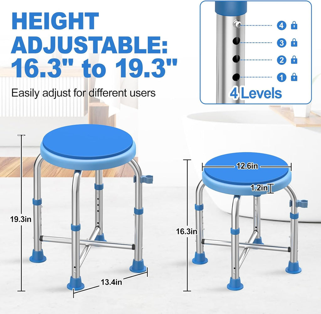 400LB Stainless Steel Round Shower Chair S2490